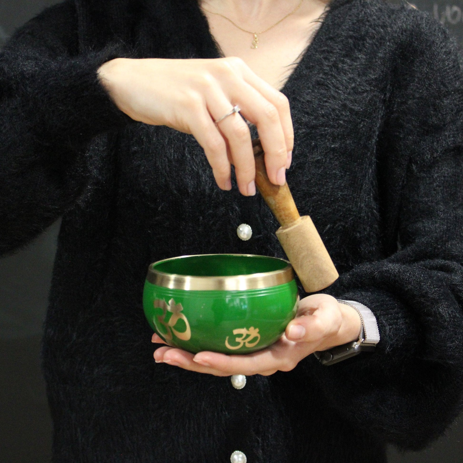 10.7 cm Yoga Singing Bowl Set - White/Blue | #product_category# - OneRoofGifts