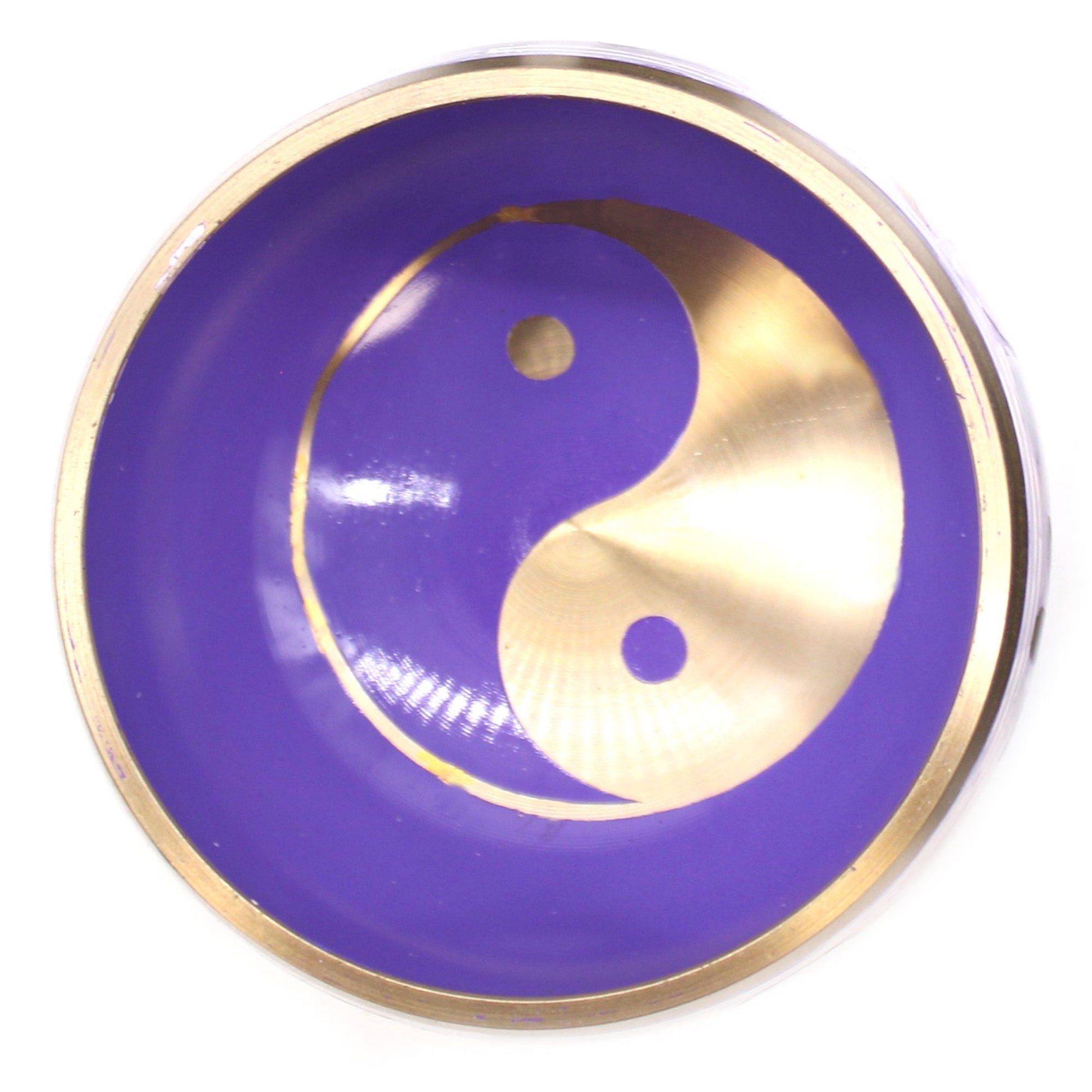 10.7cm Yin & Yang Singing Bowl Set - White/Purple | #product_category# - OneRoofGifts