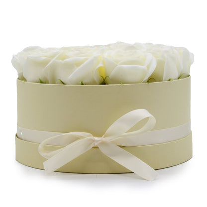 13 Cream Roses Soap Flower Bouquet - Round | #product_category# - OneRoofGifts