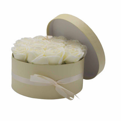13 Cream Roses Soap Flower Bouquet - Round | #product_category# - OneRoofGifts