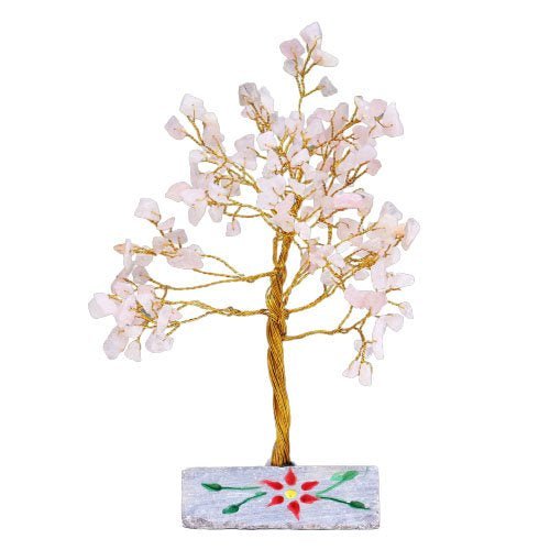 160 - Stone Rose Quartz Gemstone Tree | #product_category# - OneRoofGifts