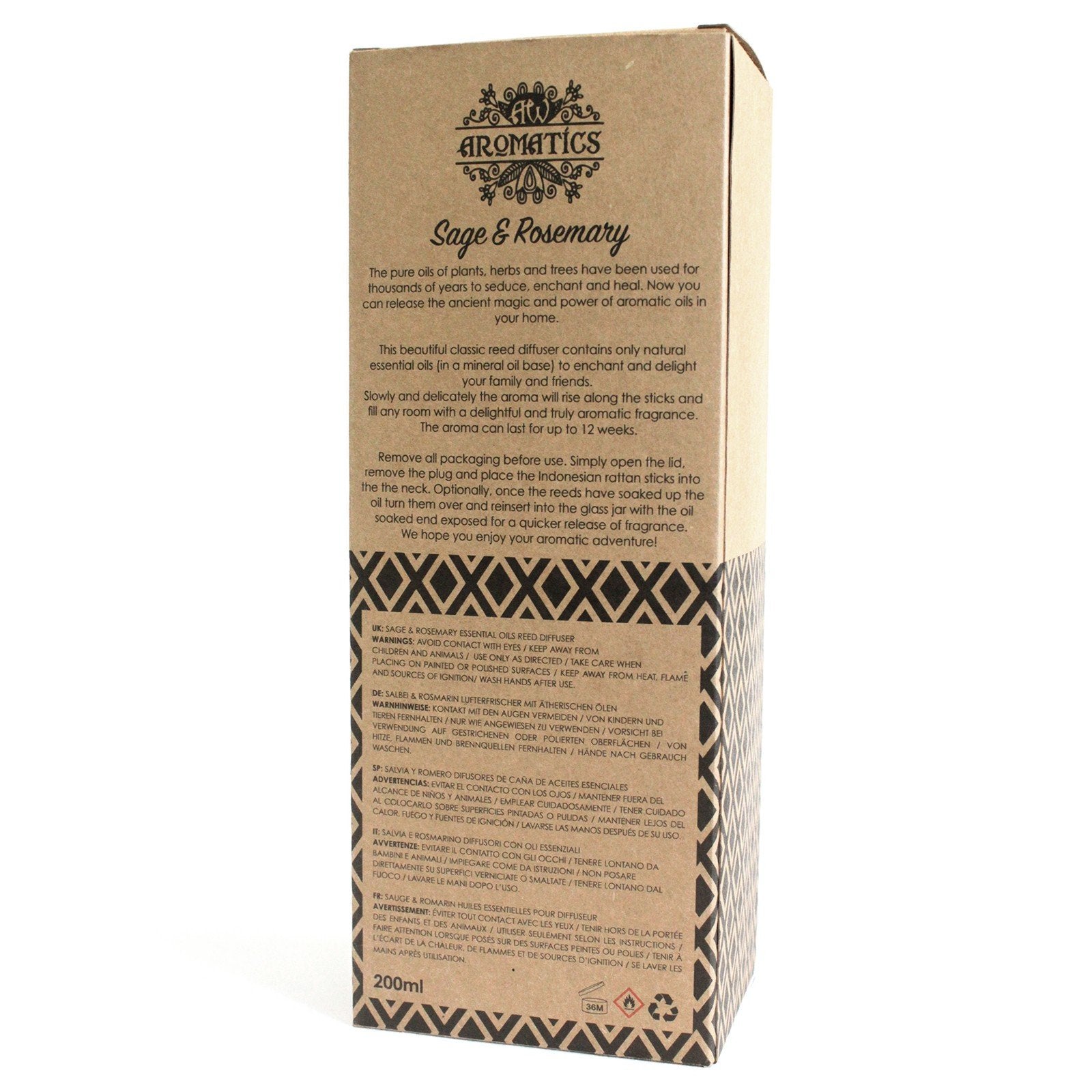 200ml Essential Oil Diffuser, Sage & Rosemary | #product_category# - OneRoofGifts