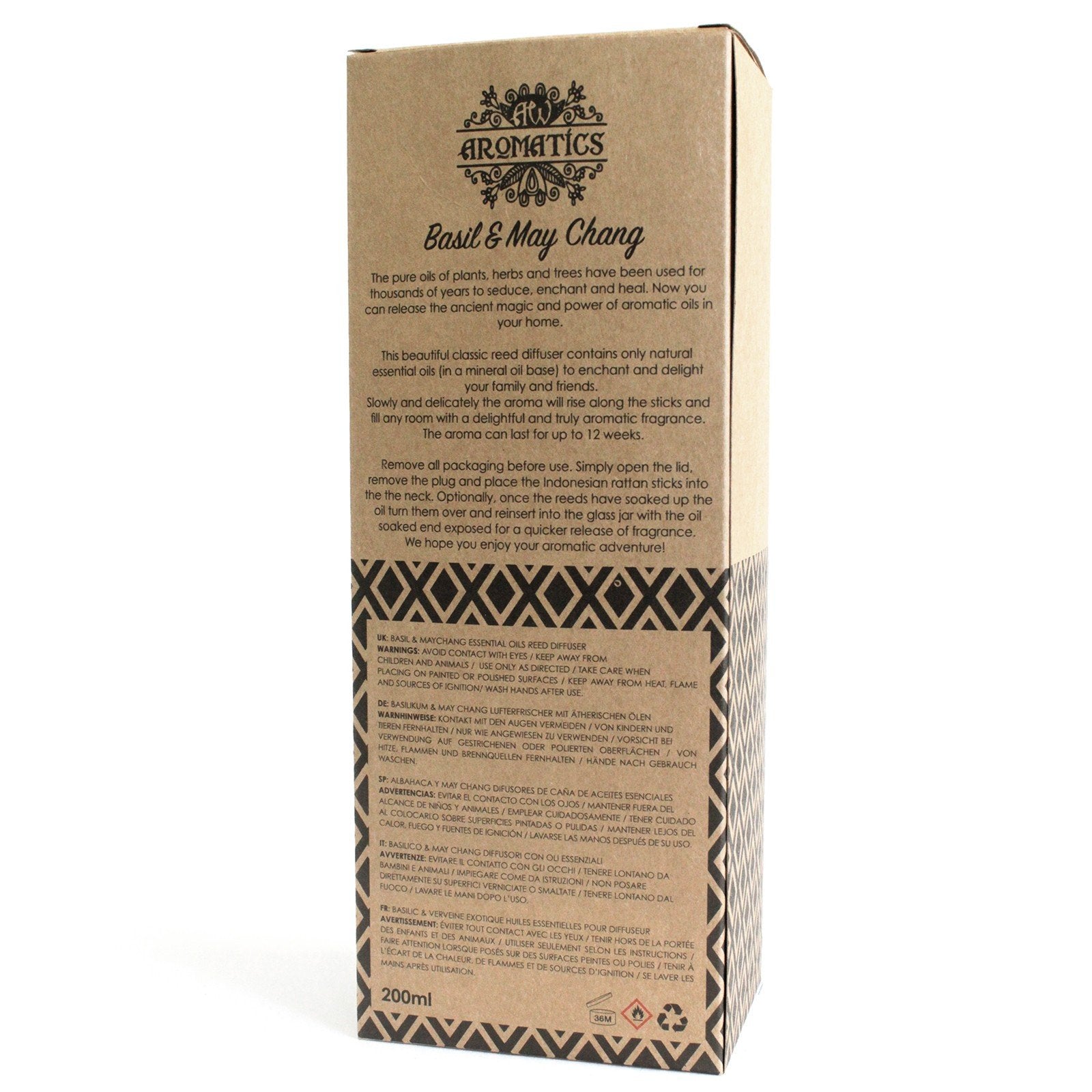 200ml Essential Oil Diffuser with Basil & Maychang | #product_category# - OneRoofGifts