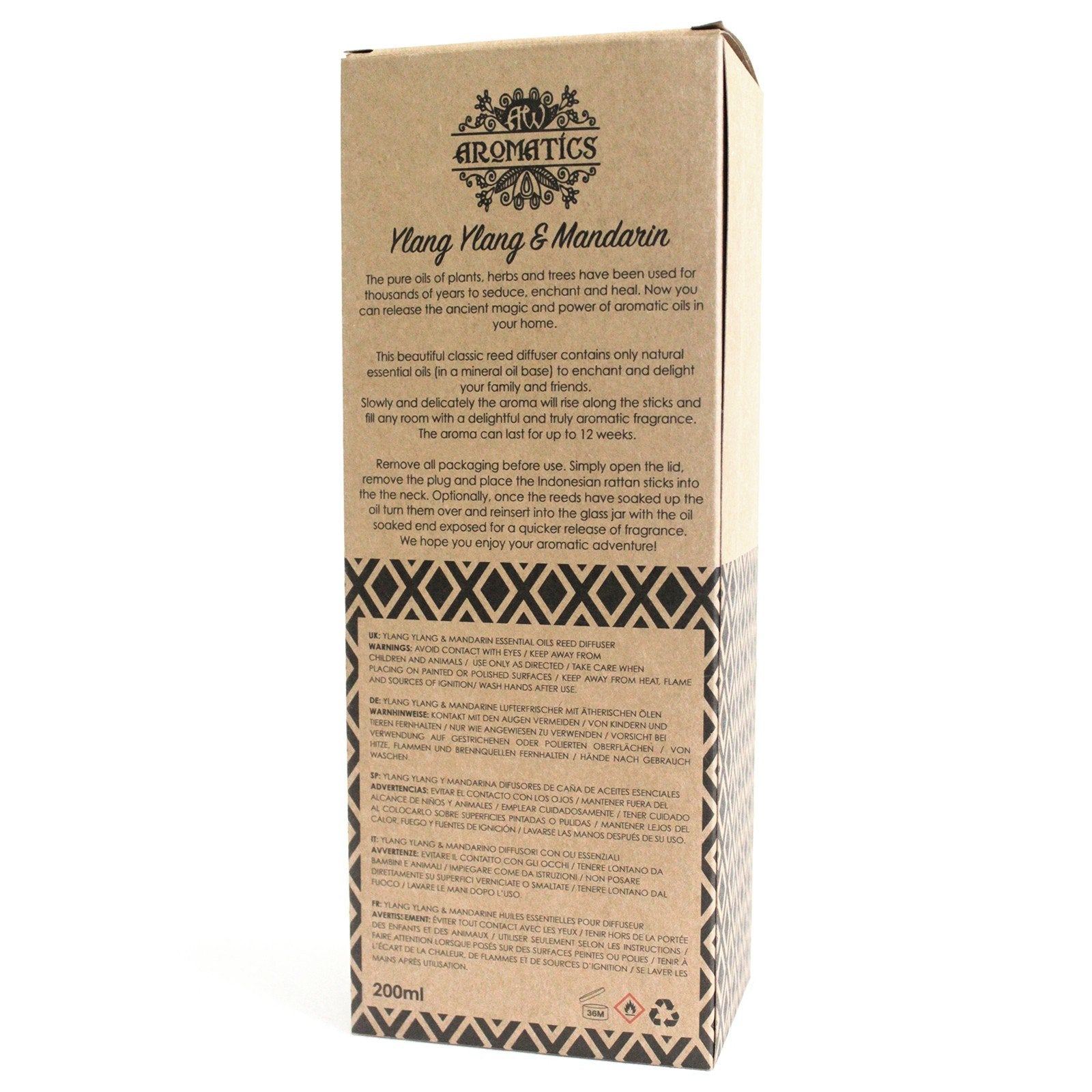 200ml Essential Oil Diffuser, Ylang Ylang and Mandarin | #product_category# - OneRoofGifts