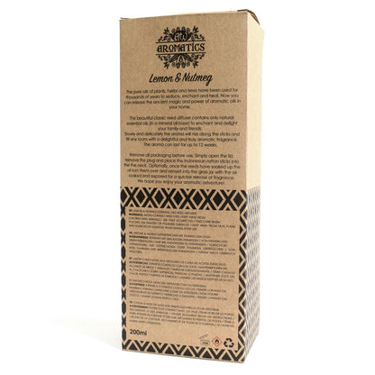 200ml Reed Diffuser, Lemon and Nutmeg Essential Oil | #product_category# - OneRoofGifts