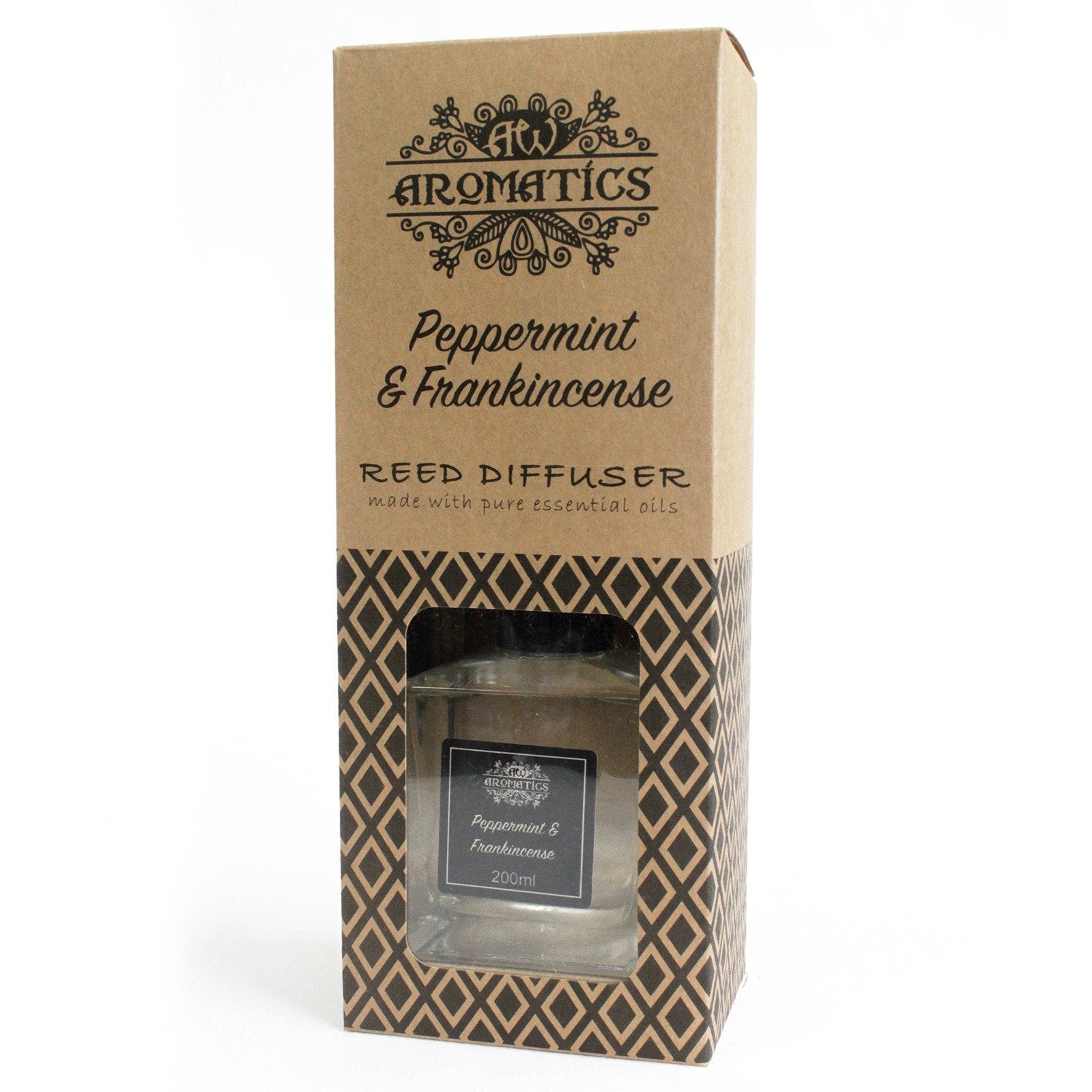 200ml Reed Diffuser with Essential Oils, Peppermint and Frankincense | #product_category# - OneRoofGifts