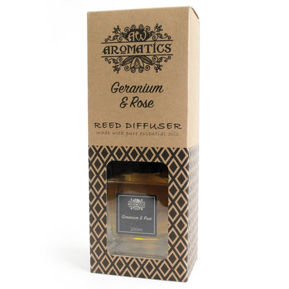 200ml Reed Diffuser with Geranium and Rose Essential Oil | #product_category# - OneRoofGifts