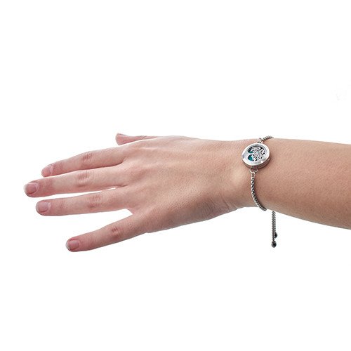 20mm Aromatherapy Jewelry Chain Bracelet - Cat and Flowers Design | #product_category# - OneRoofGifts