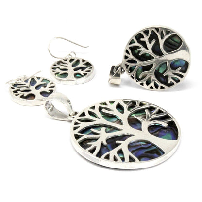 22mm Tree of Life Abalone Silver Pendant | #product_category# - OneRoofGifts