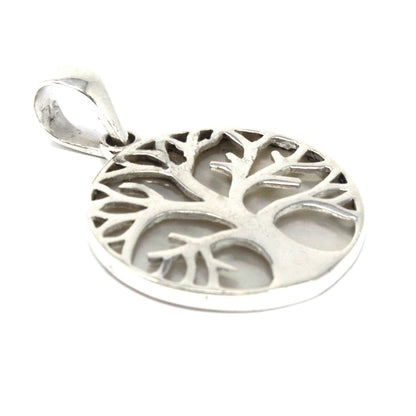 22mm Tree of Life Silver Pendant with Mother of Pearl | #product_category# - OneRoofGifts
