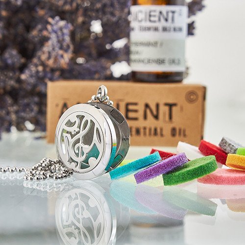 25mm Aromatherapy Necklace Diffuser - Music Notes Design | #product_category# - OneRoofGifts