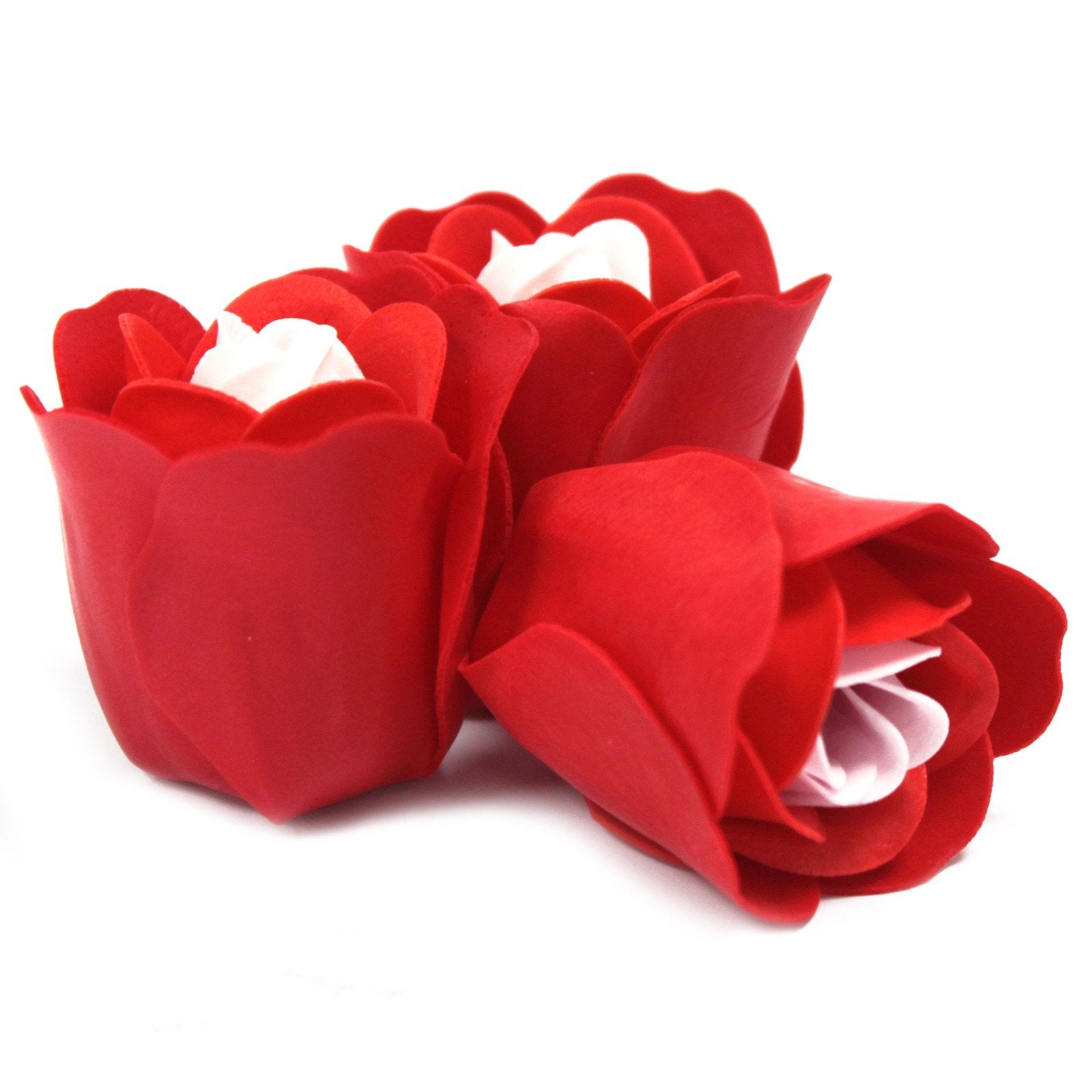 3 - Pack Heart - Shaped Red Rose Soap Flowers | #product_category# - OneRoofGifts