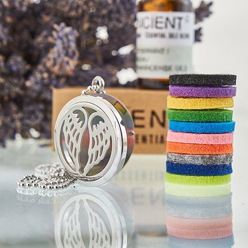 30mm Aromatherapy Angel Wings Diffuser Necklace | #product_category# - OneRoofGifts