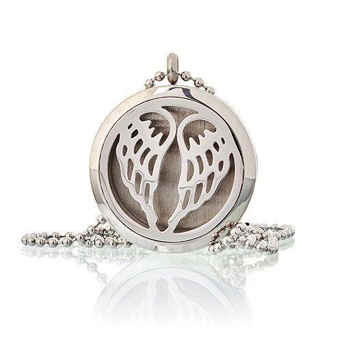 30mm Aromatherapy Angel Wings Diffuser Necklace | #product_category# - OneRoofGifts