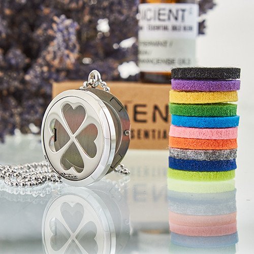 30mm Aromatherapy Diffuser Necklace - Four Leaf Clover Design | #product_category# - OneRoofGifts