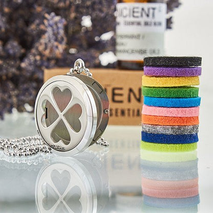 30mm Aromatherapy Diffuser Necklace - Four Leaf Clover Design | #product_category# - OneRoofGifts