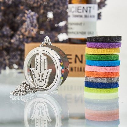30mm Aromatherapy Diffuser Necklace - Hand of Fatima | #product_category# - OneRoofGifts