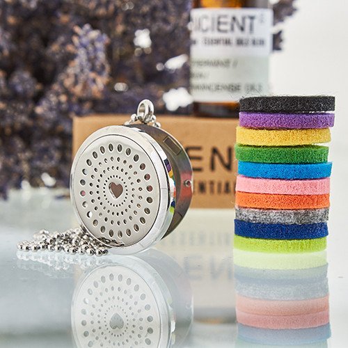 30mm Diamond Heart Aromatherapy Necklace Diffuser | #product_category# - OneRoofGifts