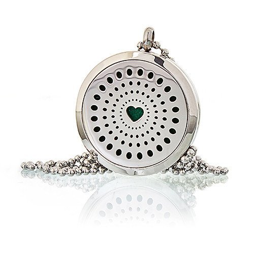 30mm Diamond Heart Aromatherapy Necklace Diffuser | #product_category# - OneRoofGifts