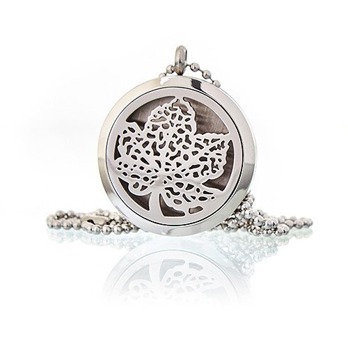 30mm Leaf Design Aromatherapy Diffuser Necklace | #product_category# - OneRoofGifts