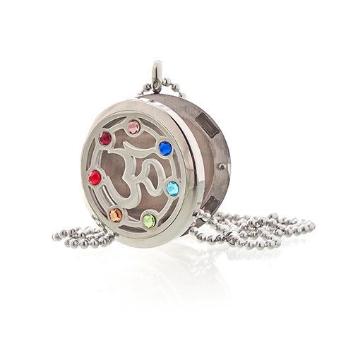 30mm OM Chakra Aromatherapy Necklace | #product_category# - OneRoofGifts