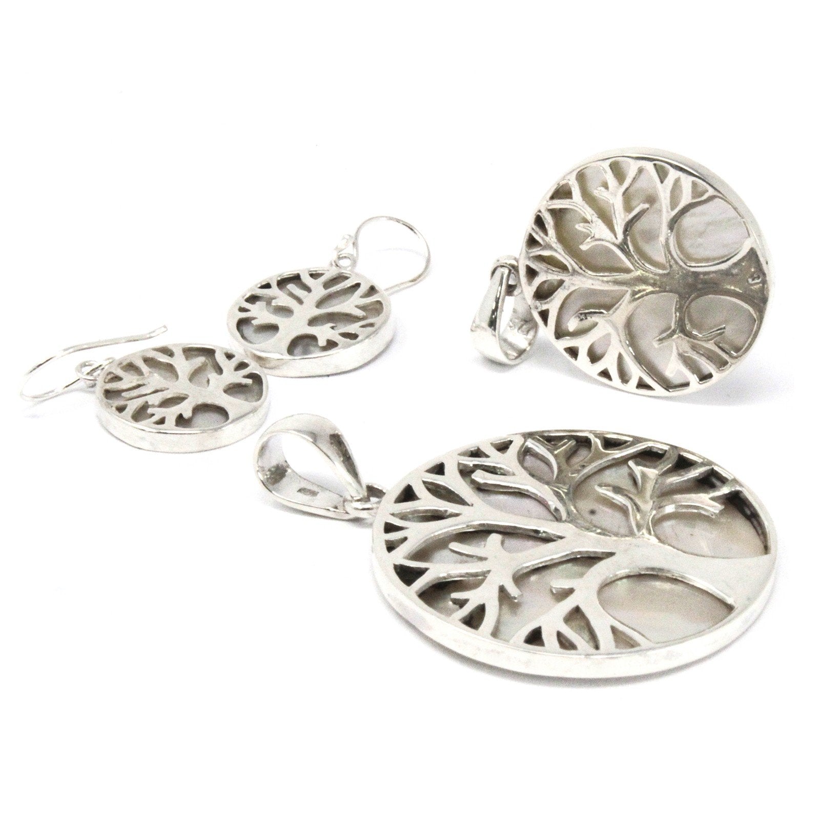 30mm Silver Tree of Life Pendant with Pearl | #product_category# - OneRoofGifts