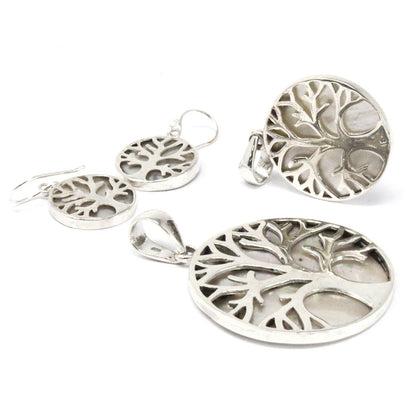 30mm Silver Tree of Life Pendant with Pearl | #product_category# - OneRoofGifts