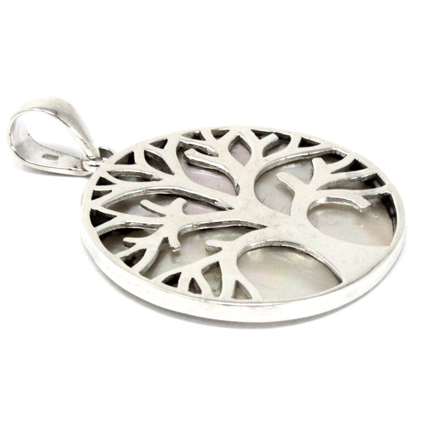 30mm Silver Tree of Life Pendant with Pearl | #product_category# - OneRoofGifts