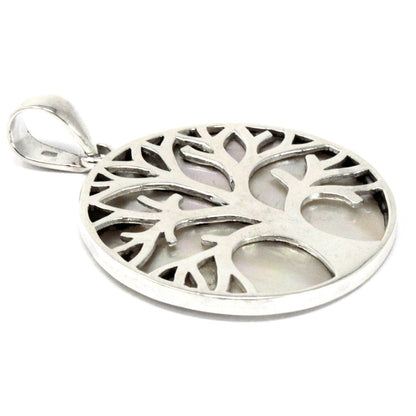 30mm Silver Tree of Life Pendant with Pearl | #product_category# - OneRoofGifts