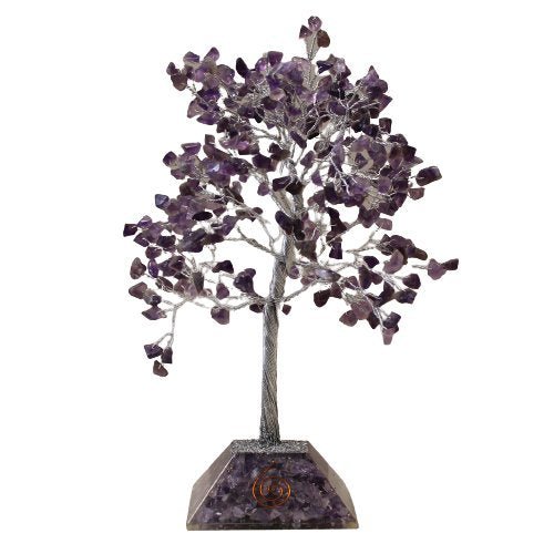 320 - Stone Amethyst Gemstone Tree with Organite Base | #product_category# - OneRoofGifts