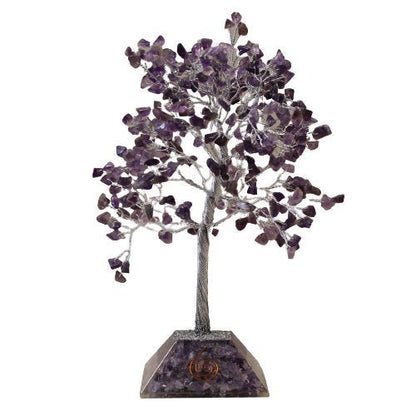 320 - Stone Amethyst Gemstone Tree with Organite Base | #product_category# - OneRoofGifts