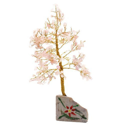 320 - Stone Rose Quartz Gemstone Tree | #product_category# - OneRoofGifts