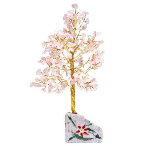 320 - Stone Rose Quartz Gemstone Tree | #product_category# - OneRoofGifts