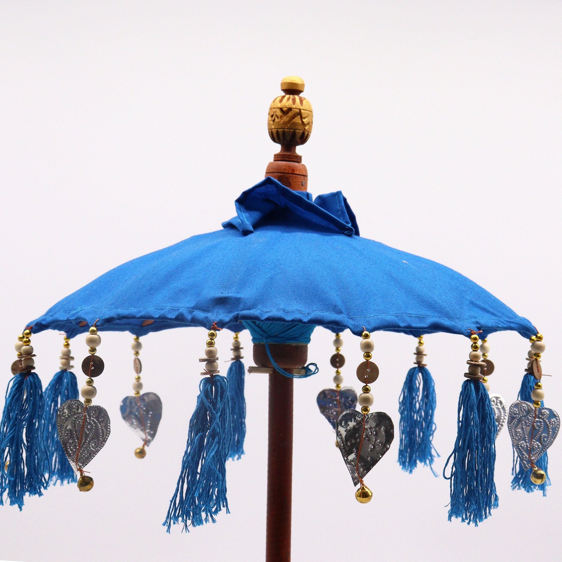 40cm Bali Blue Cotton Parasol | #product_category# - OneRoofGifts