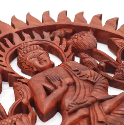 40cm Buddha and Lotus Wall Panel | #product_category# - OneRoofGifts