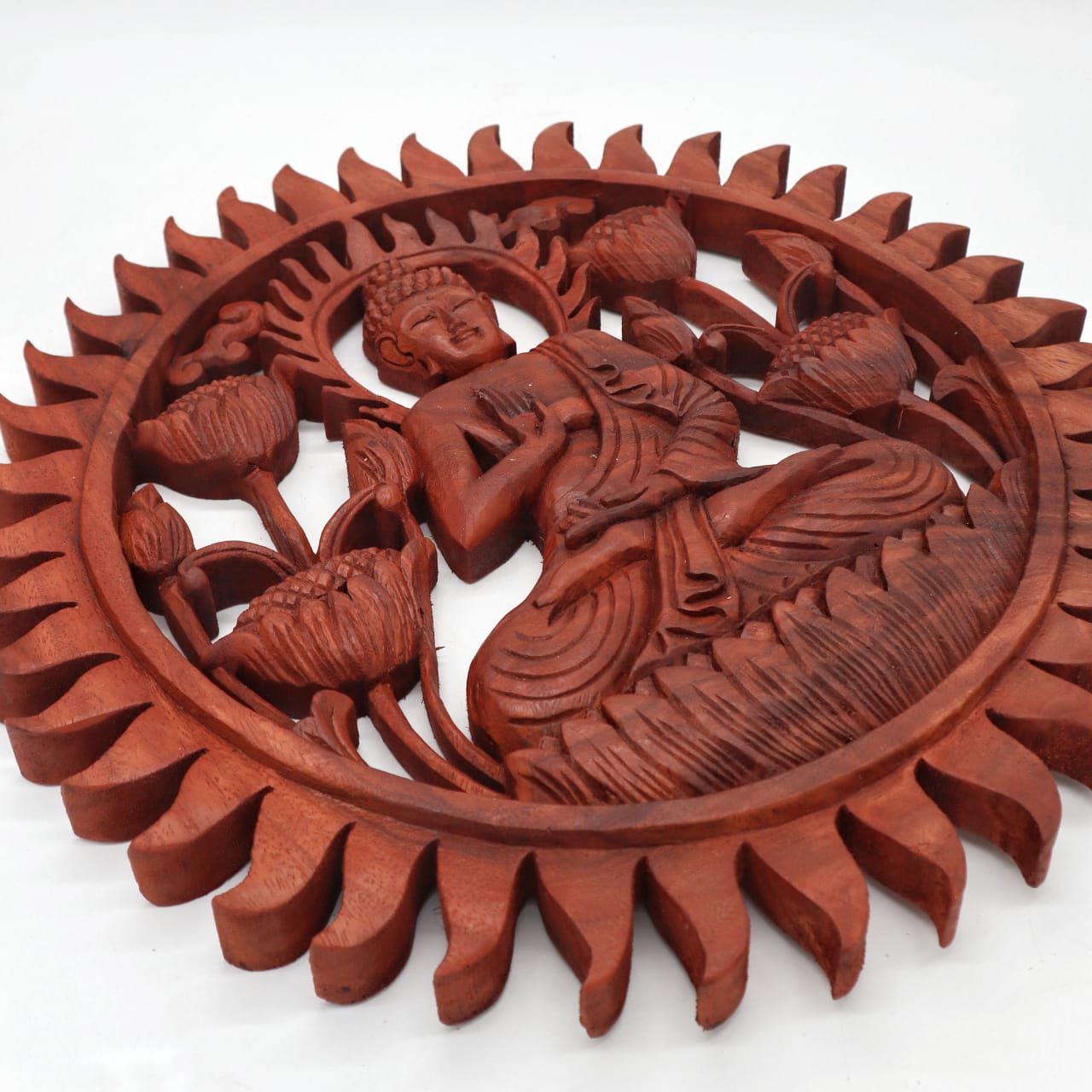 40cm Buddha and Lotus Wall Panel | #product_category# - OneRoofGifts