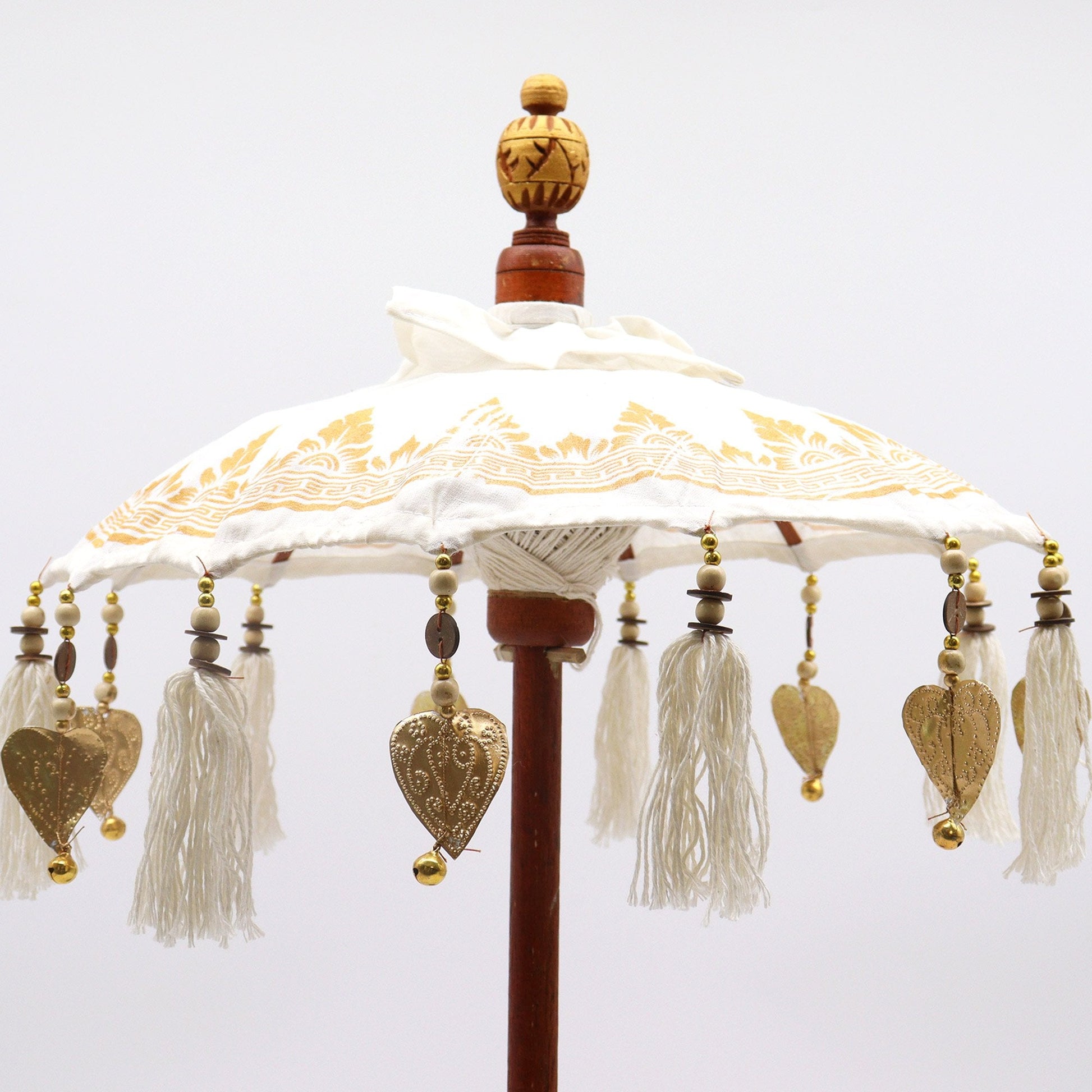 40cm Gold Bali Canvas Parasol | #product_category# - OneRoofGifts
