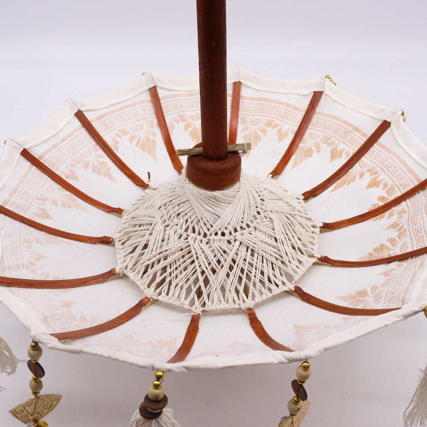 40cm Gold Bali Canvas Parasol | #product_category# - OneRoofGifts