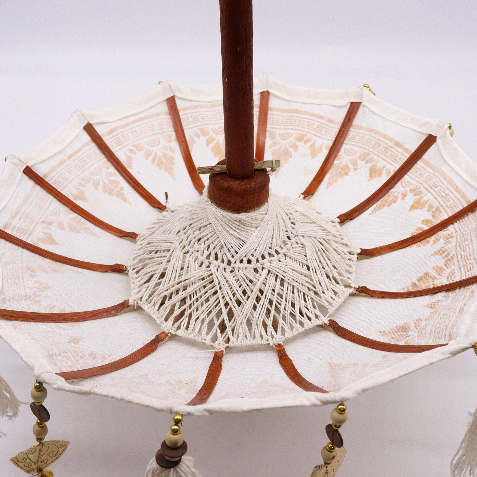 40cm Gold Bali Canvas Parasol | #product_category# - OneRoofGifts
