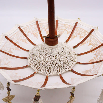 40cm Natural Bali Canvas Parasol | #product_category# - OneRoofGifts