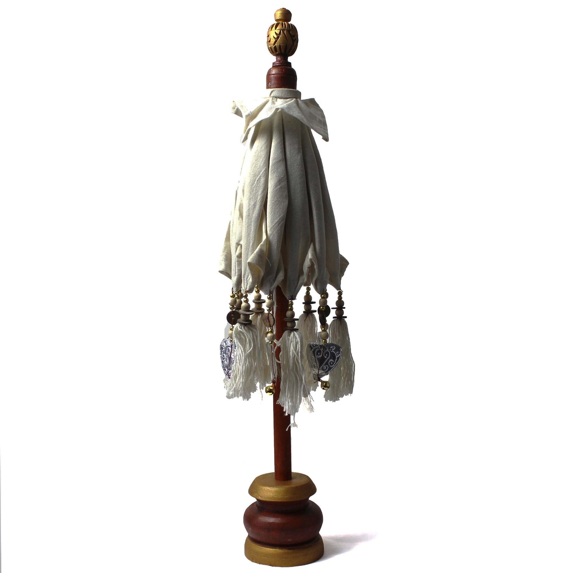 40cm Natural Bali Canvas Parasol | #product_category# - OneRoofGifts