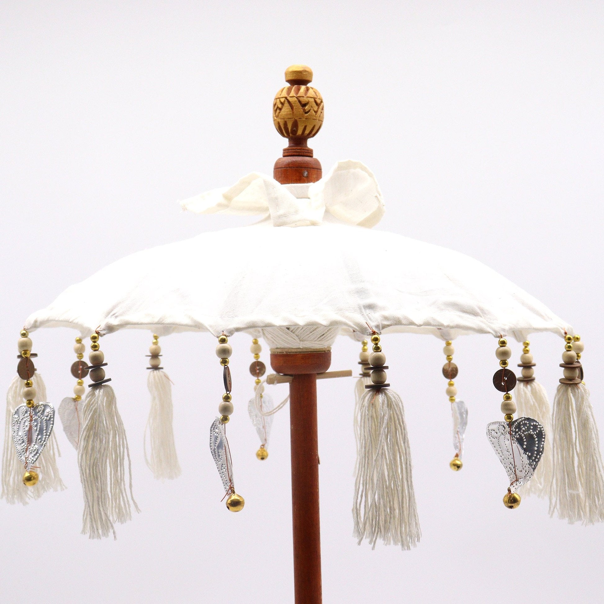 40cm Natural Bali Canvas Parasol | #product_category# - OneRoofGifts