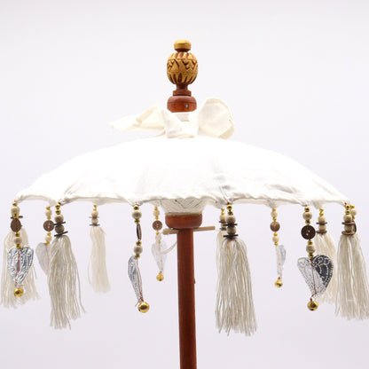 40cm Natural Bali Canvas Parasol | #product_category# - OneRoofGifts