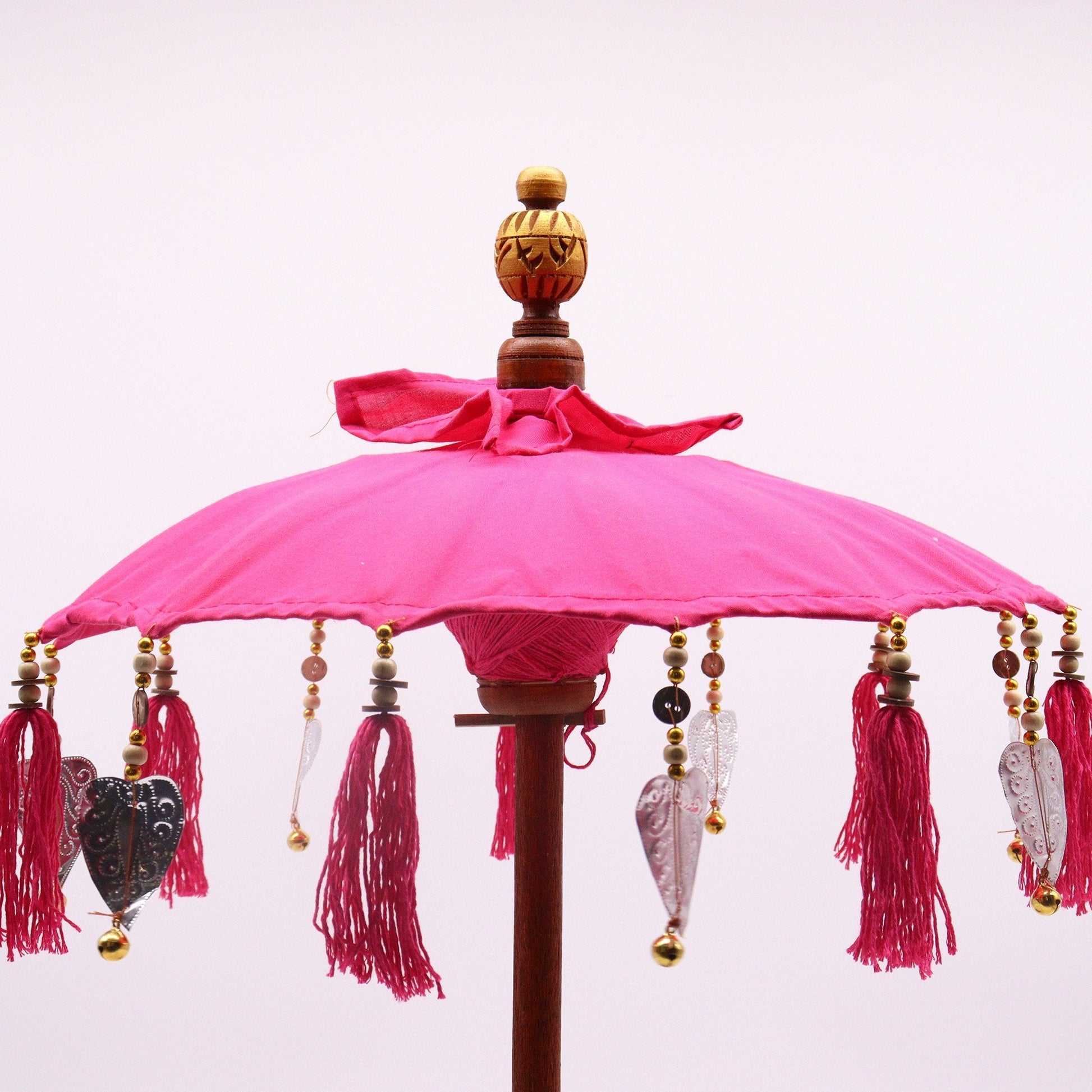 40cm Pink Bali Cotton Parasol | #product_category# - OneRoofGifts