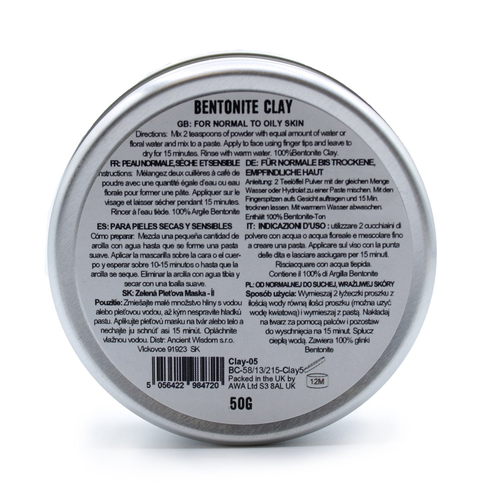 50g Bentonite Clay for Face & Body | #product_category# - OneRoofGifts