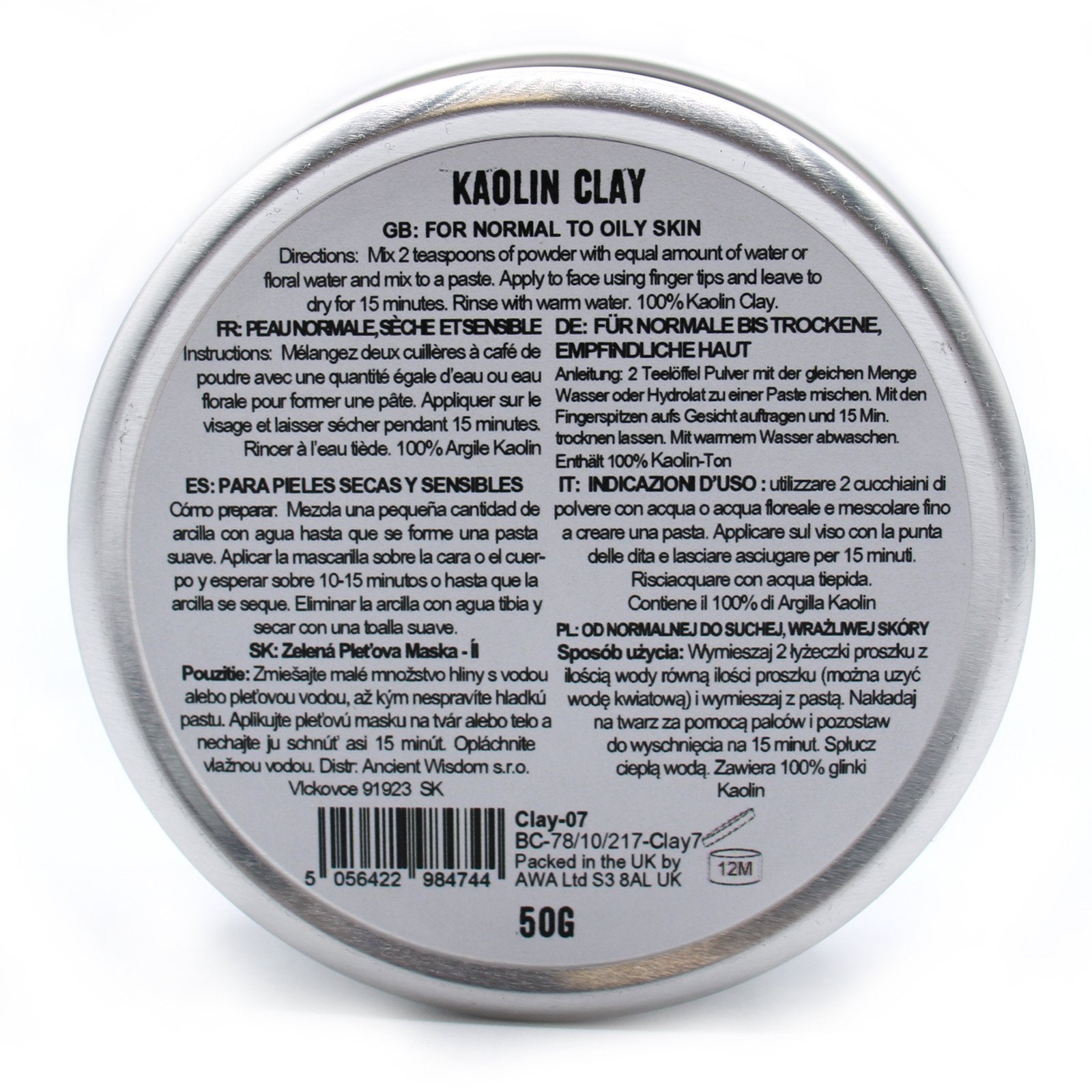 50g Kaolin Clay for Face & Body | #product_category# - OneRoofGifts