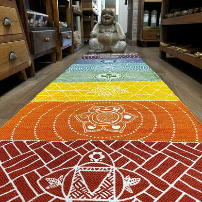 60x200 cm Yoga Rug with 7 Chakra Design | #product_category# - OneRoofGifts