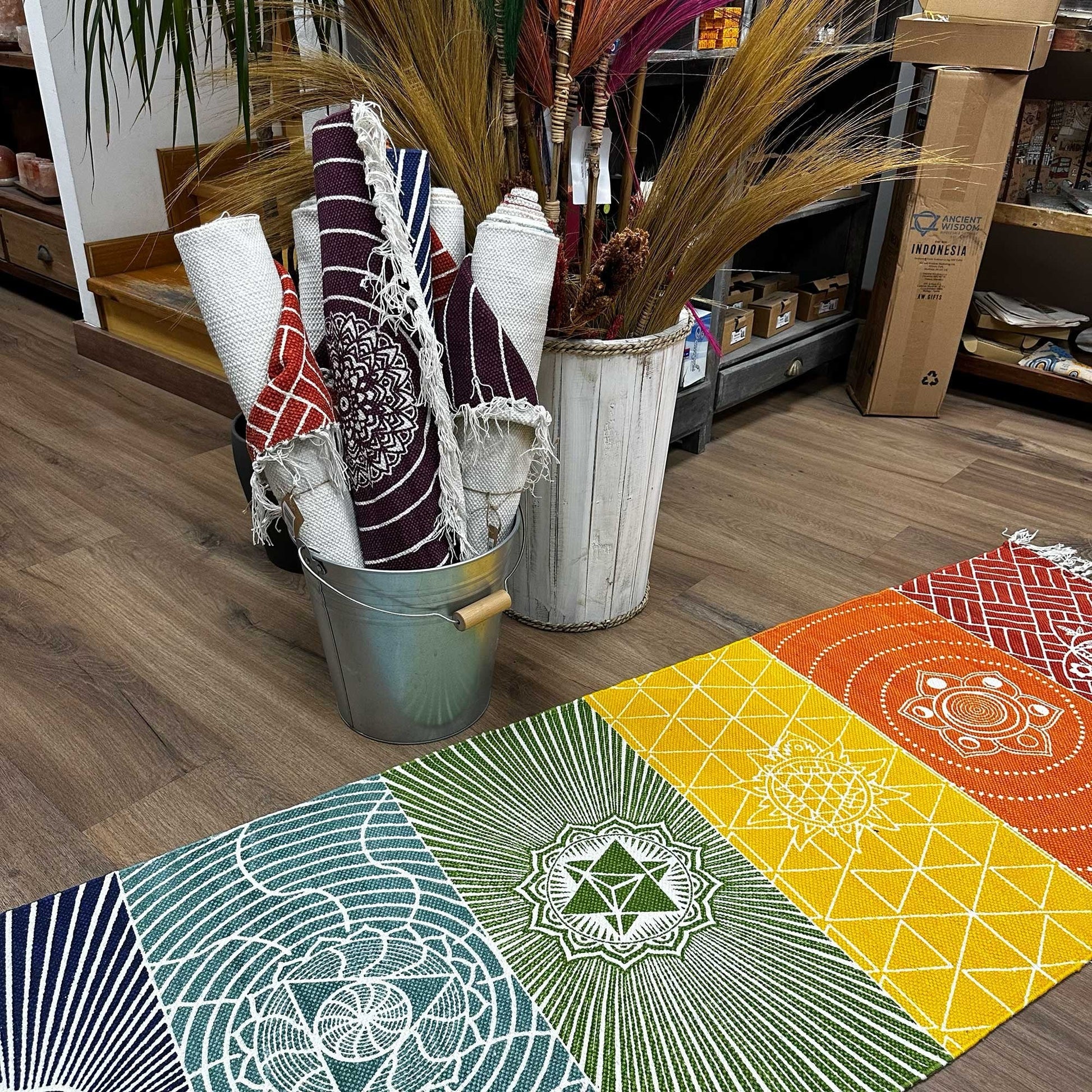 60x200 cm Yoga Rug with 7 Chakra Design | #product_category# - OneRoofGifts