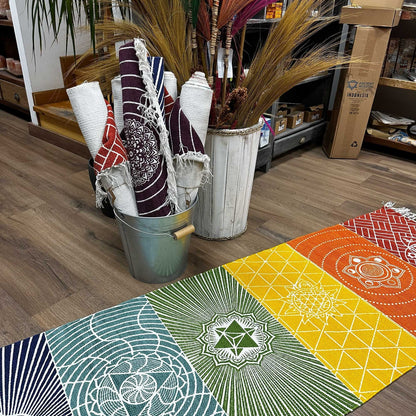 60x200 cm Yoga Rug with 7 Chakra Design | #product_category# - OneRoofGifts