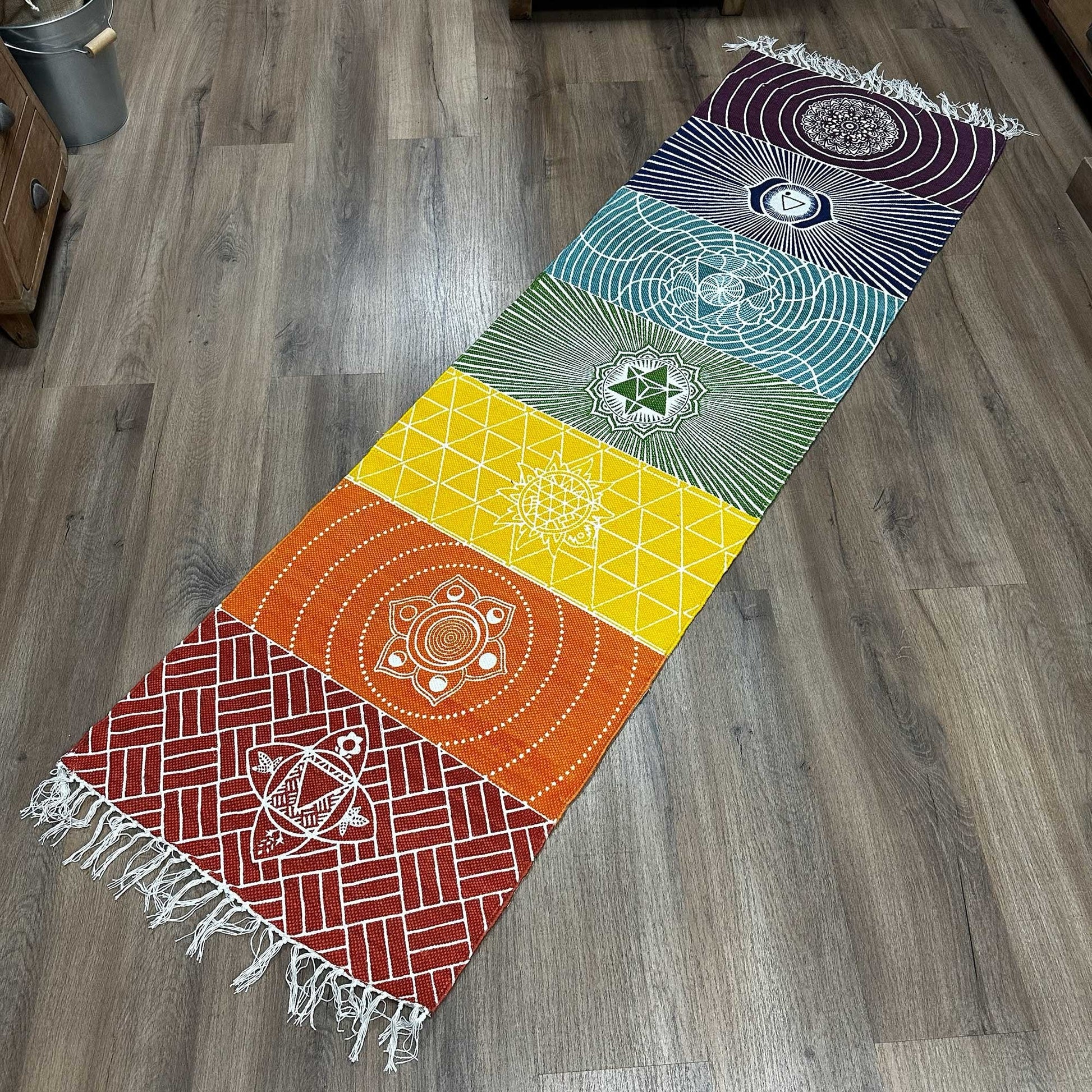 60x200 cm Yoga Rug with 7 Chakra Design | #product_category# - OneRoofGifts